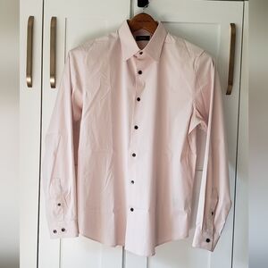 Theory Shirt Mens M Blush Dogwood Sylvain Shirt Structure Collard Button Front